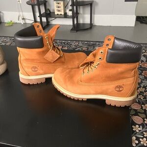Timberland Men's Orange Leather Boots